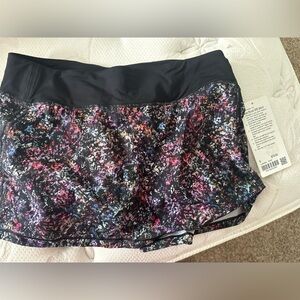 Lululemon new with tags mini skirt. Shorts underneath. Size 8